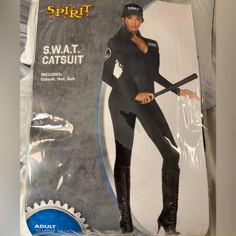 Spirit S.W.A.T. Catsuit Halloween Costume (ADULT LARGE 12-14)